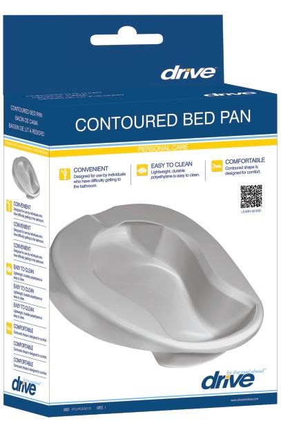 Contoured Bed Pan with Side Grips