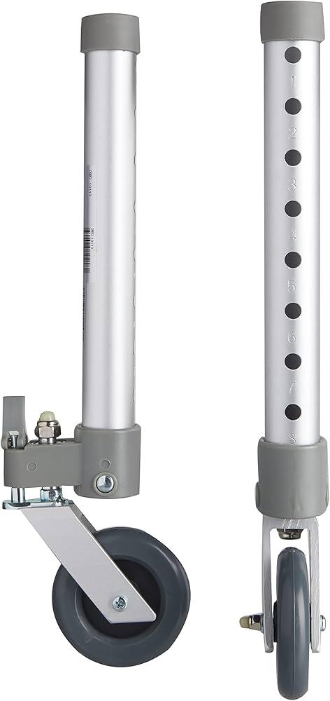 Walker Swivel Wheel with Lock & Two Sets of Rear Glides - 3