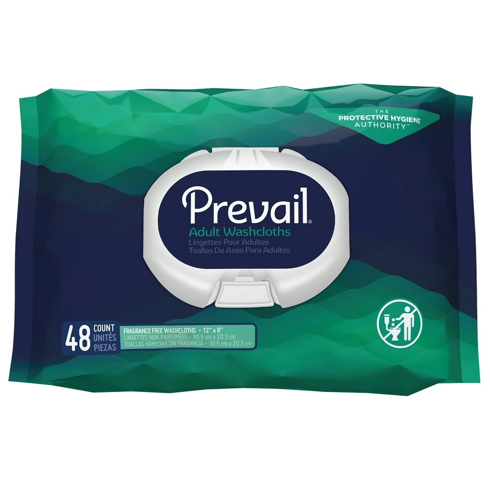 Prevail Wipes - Fragrance free Washcloths